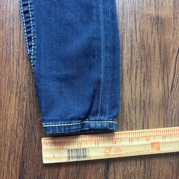 ROCK REVIVAL Claret Mid-Rise Skinny Jeans Distressed Dark-Wash Women’s Size 25 - Picture 12 of 13